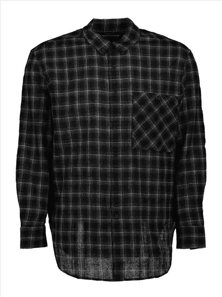 Camisas Chemise à carreaux Saint Laurent Preto Homme