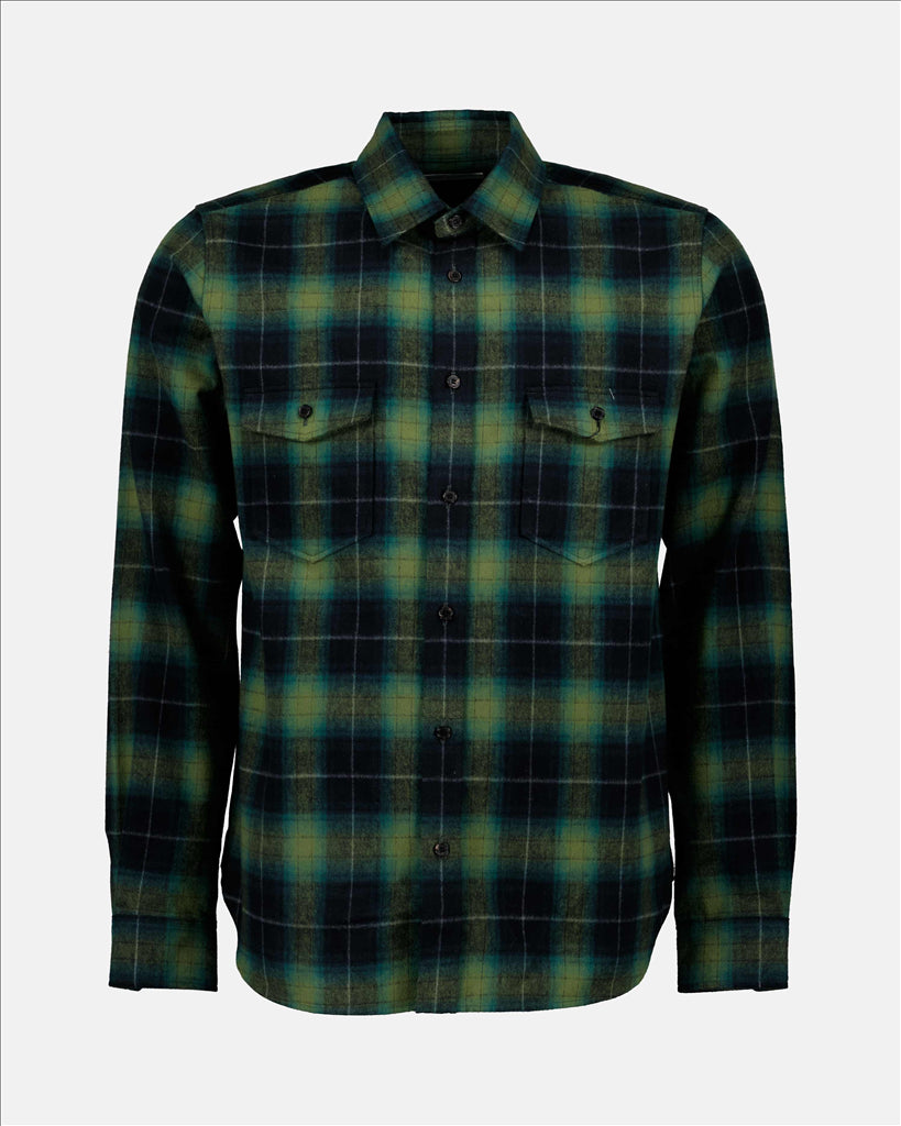 Camisas Chemise à carreaux Saint Laurent Verde Homme