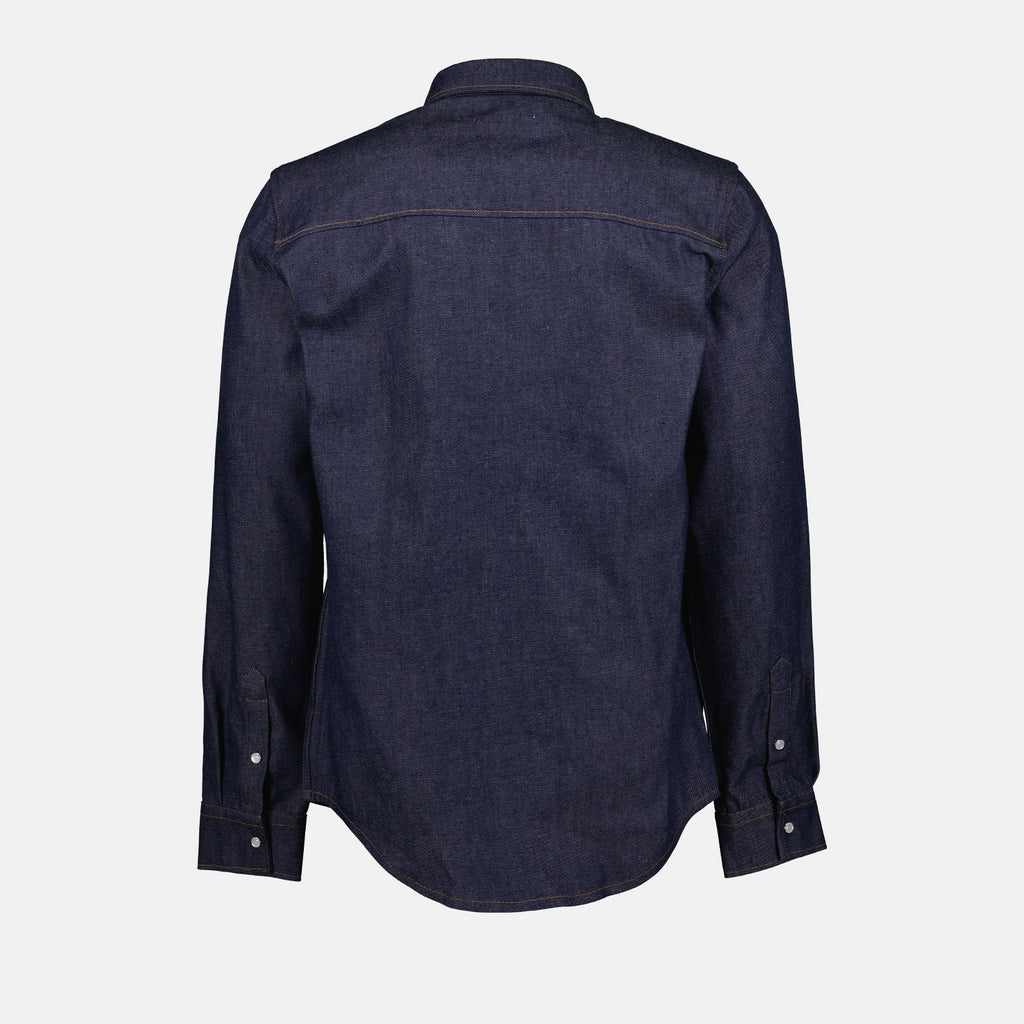 Hemden Chemise à logo Ami PARIS Blau Unisex