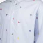 셔츠 Chemise à rayures Kenzo Pixel Kenzo 파란색 Homme