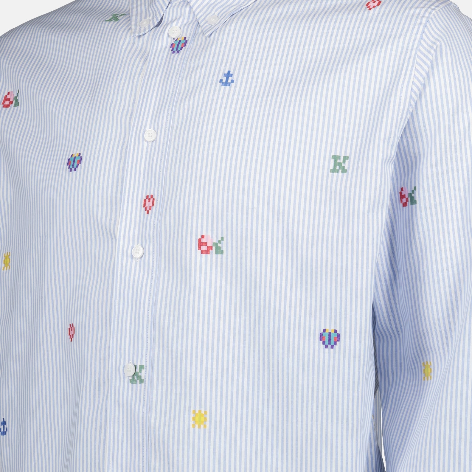 셔츠 Chemise à rayures Kenzo Pixel Kenzo 파란색 Homme