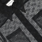 Chemise ajourée en tissu transparent noir