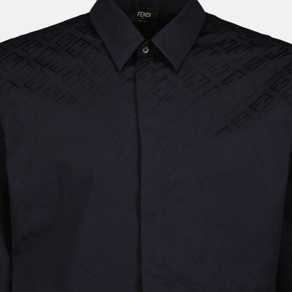 Shirts Baguette Shirt Fendi Black Man