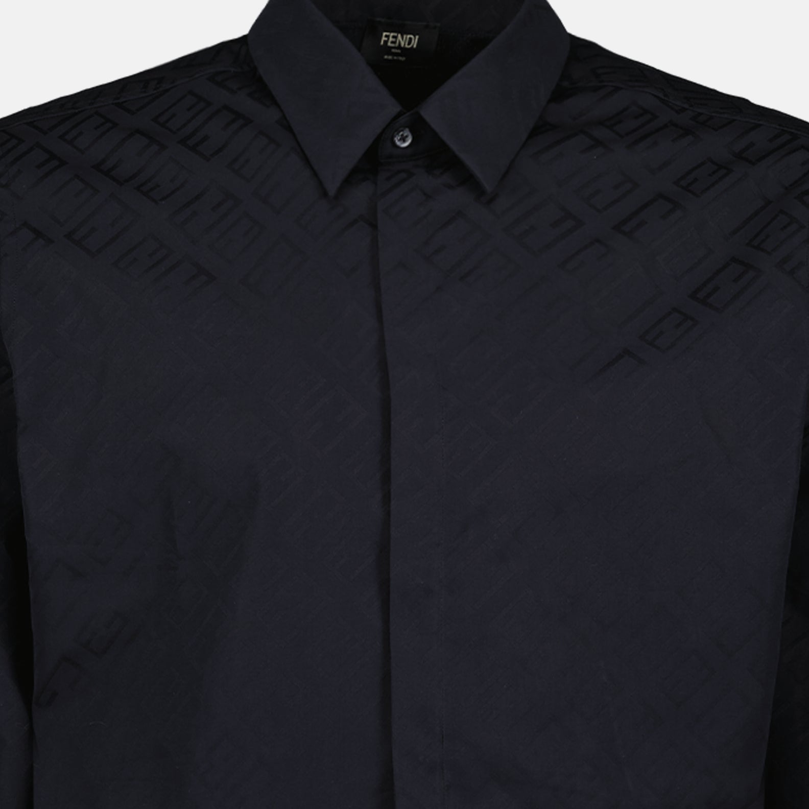 Shirts Baguette Shirt Fendi Black Man