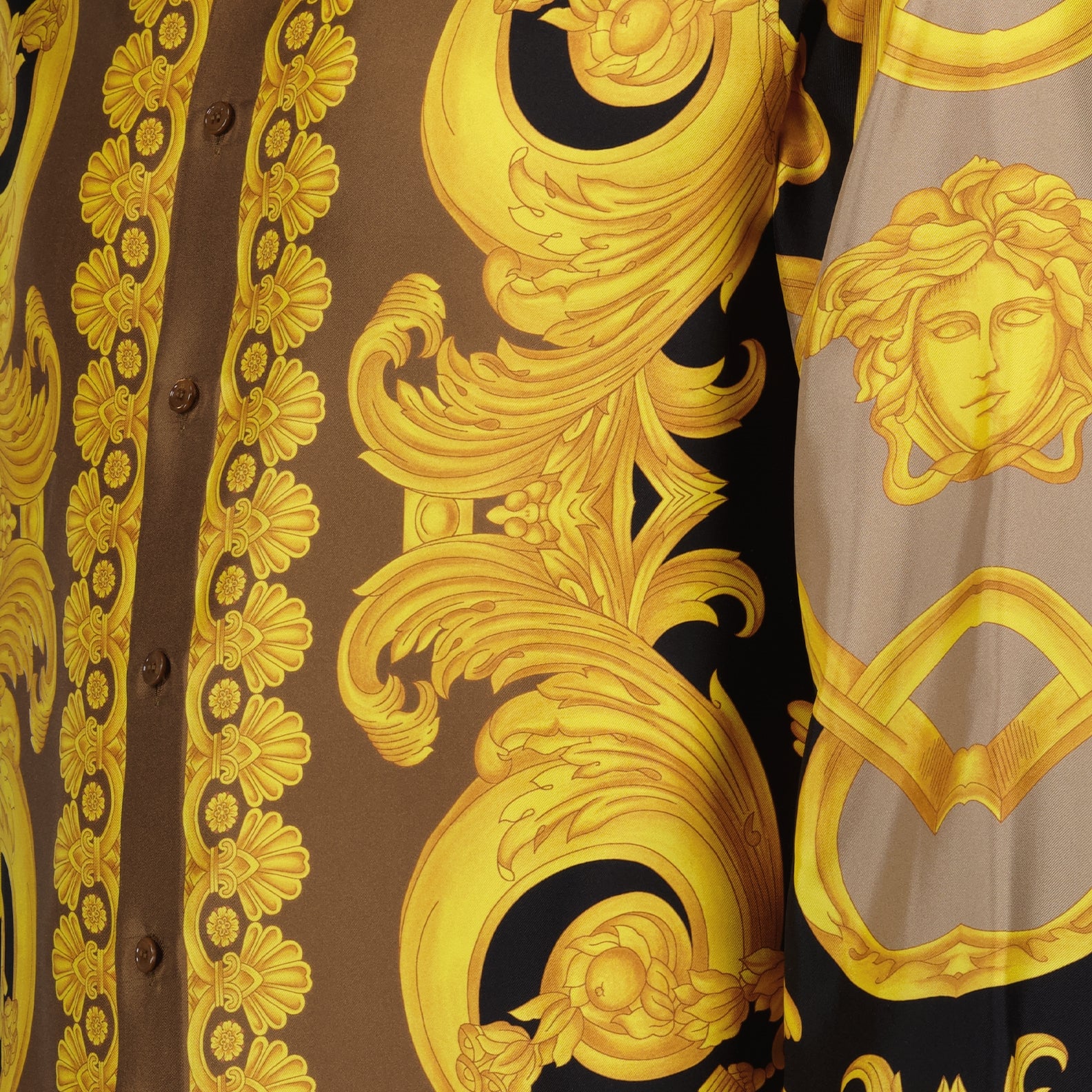 Camicie Chemise Barocco 660 Versace Giallo Homme