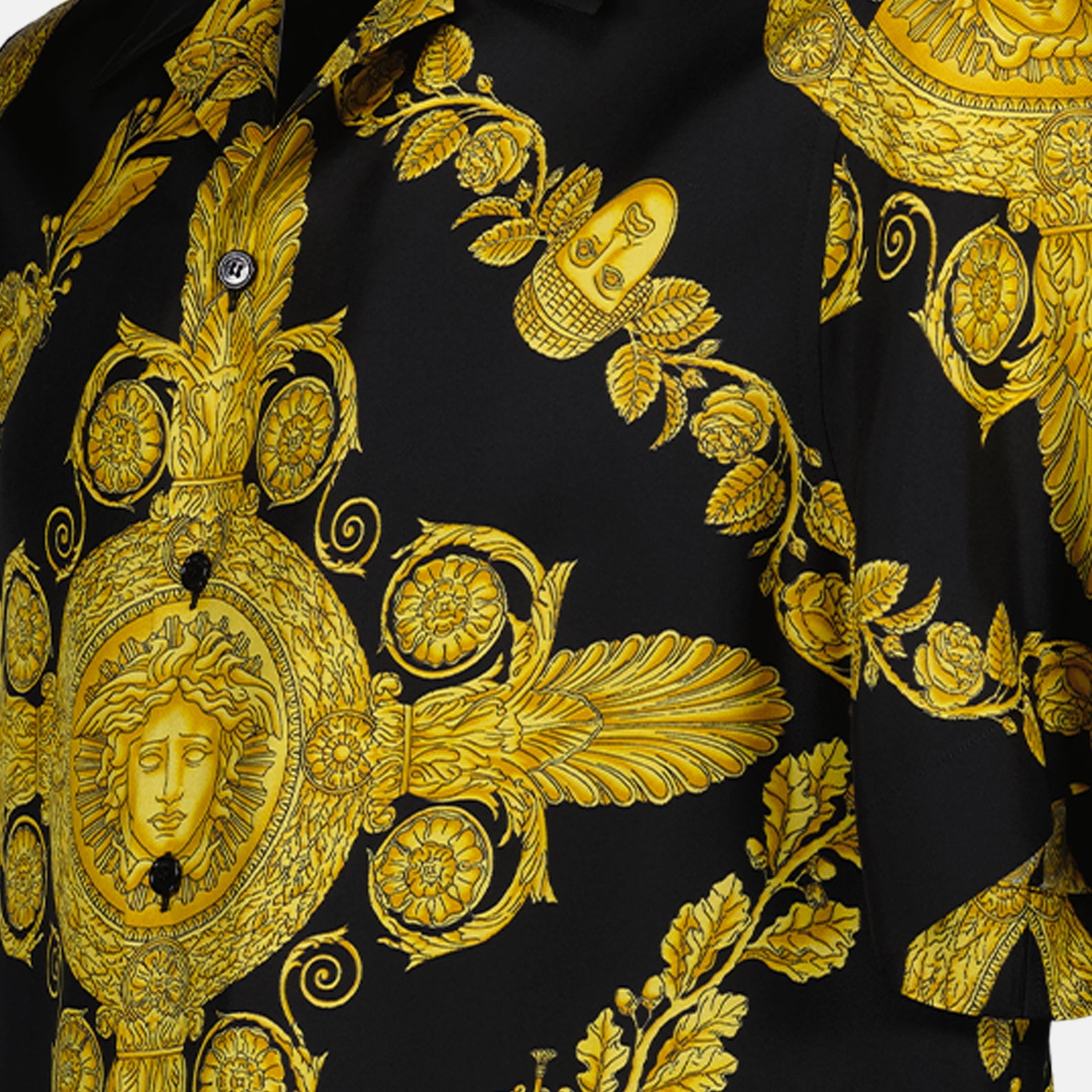 シャツ バロッコシャツ Versace 黒 男