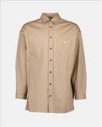 Shirts Triangle logo shirt Prada Beige Man