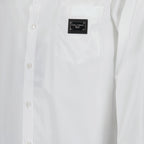 Shirts Plaque Logo Shirt Dolce & Gabbana White Man