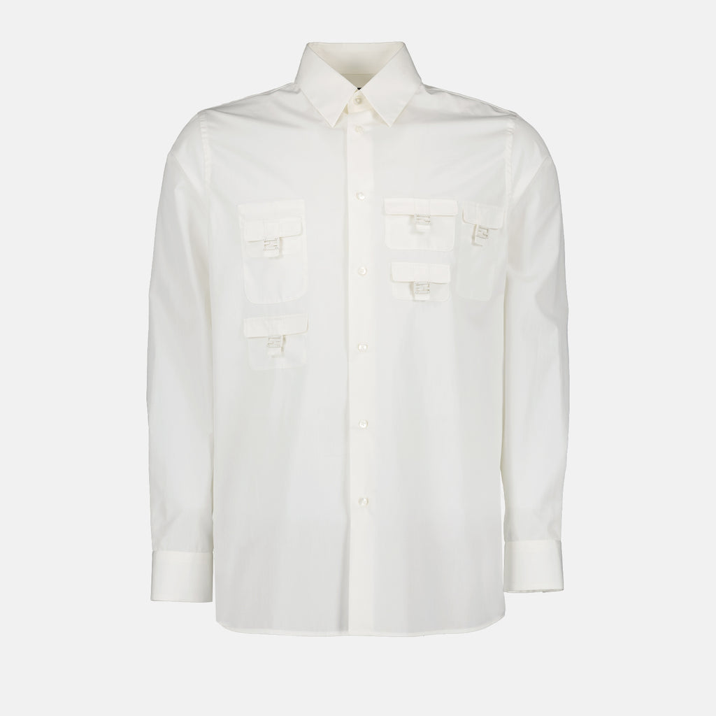 Shirts Multipocket shirt Fendi White Man
