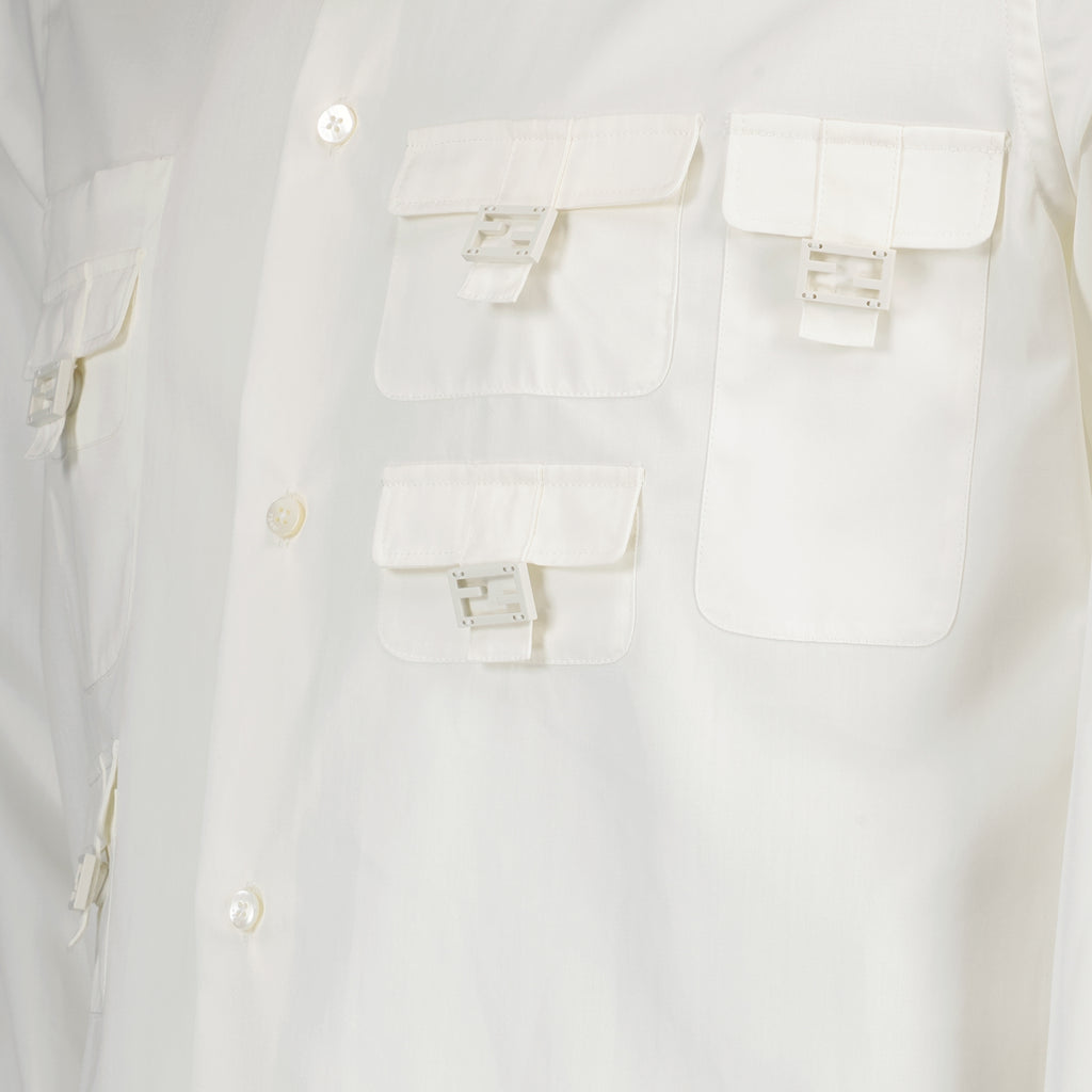 Shirts Multipocket shirt Fendi White Man
