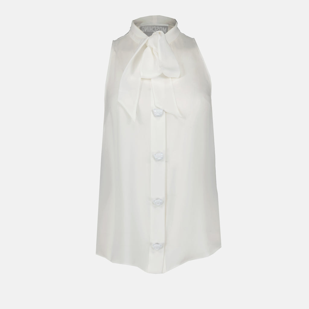 Chemises Chemise sans manches Moschino Blanc Femme