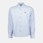 Shirts Button-down collar shirt Ami PARIS Blue Man
