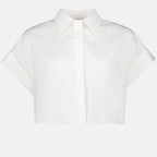Chemise courte carrée blanche