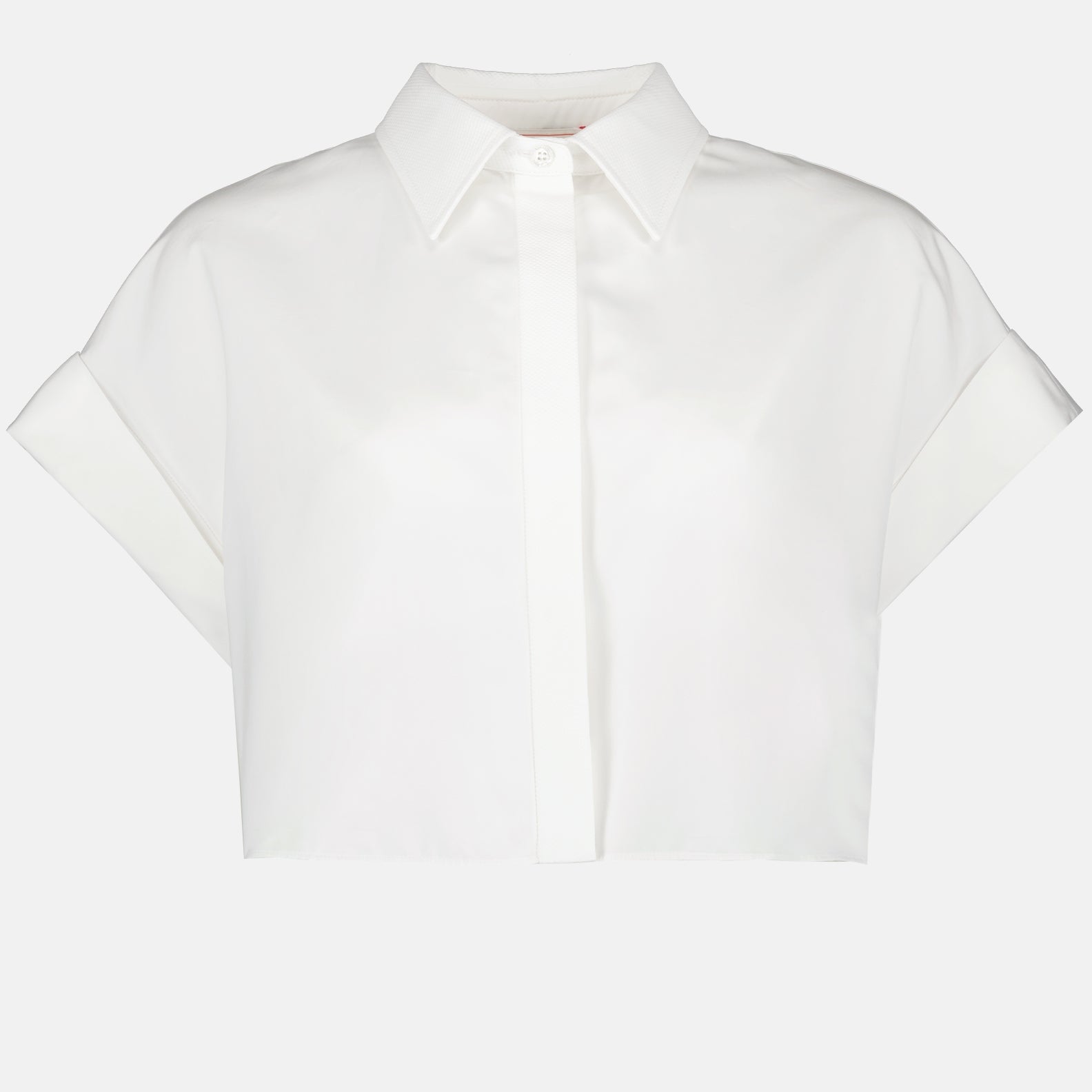 Chemise courte carrée blanche