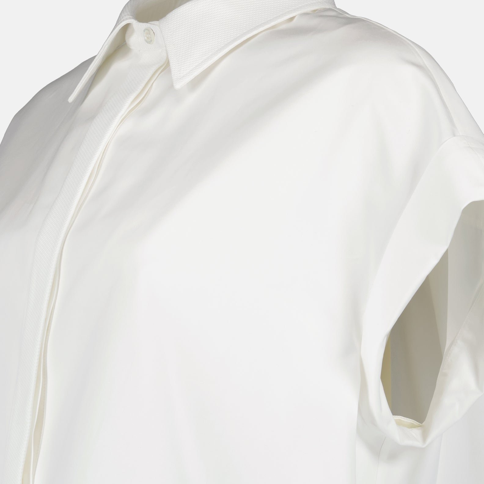 Chemise courte carrée blanche