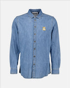 Hemden Chemise en denim Teddy Moschino Blau Homme