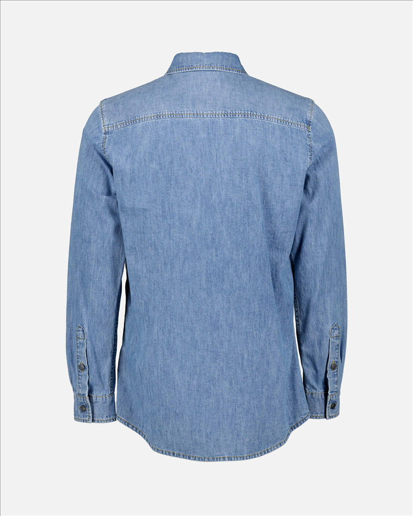 Hemden Chemise en denim Teddy Moschino Blau Homme