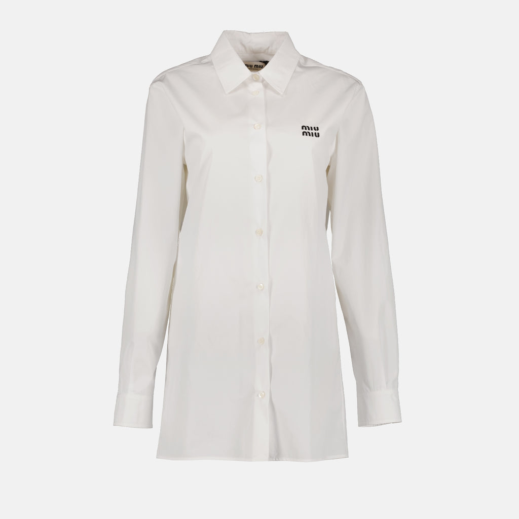 Shirts Poplin shirt Miu Miu White Women