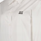 Shirts Poplin shirt Miu Miu White Women