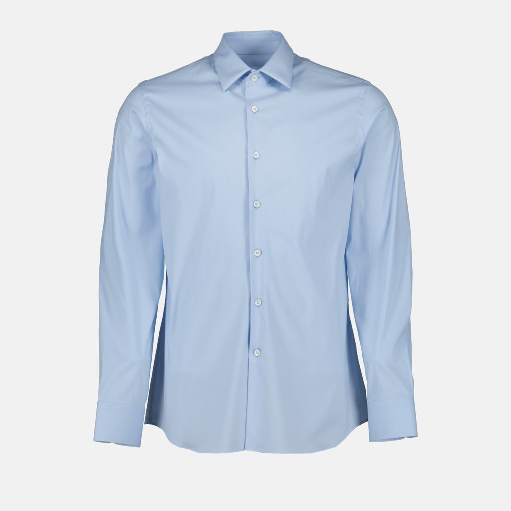 Camicie Camicia in popeline Prada Blu Homme