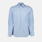Camicie Camicia in popeline Prada Blu Homme