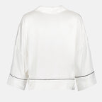 Chemise en satin blanc