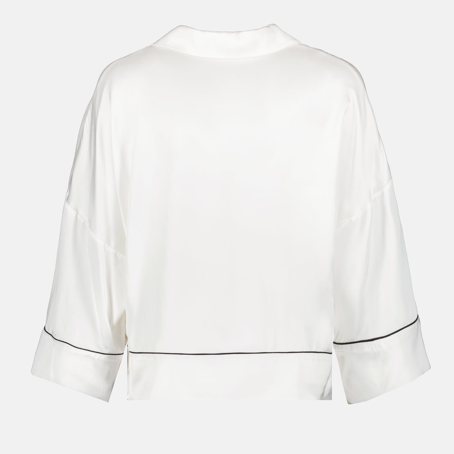Chemise en satin blanc