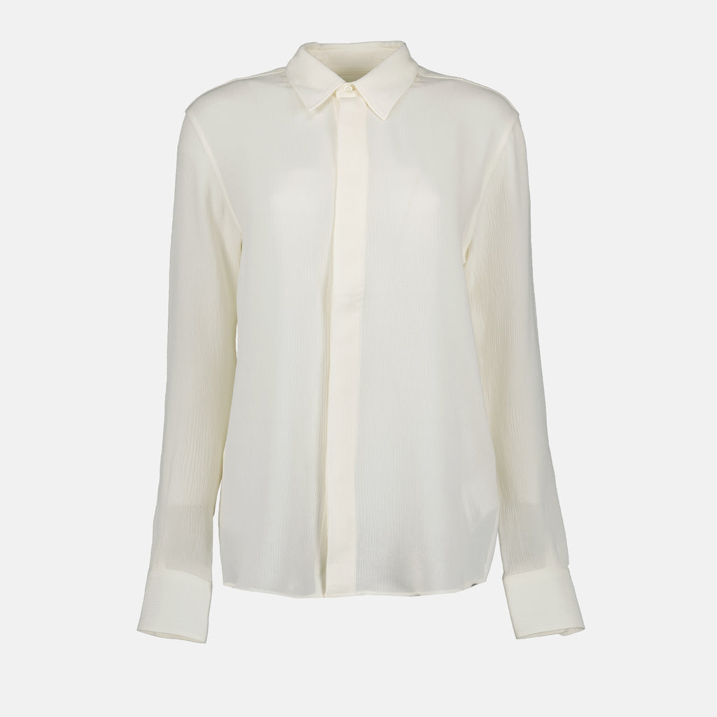 Chemise en soie blanc