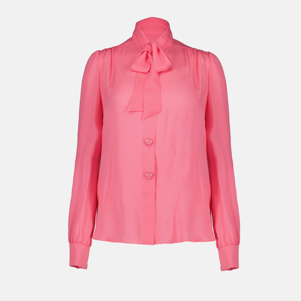 셔츠 Chemise en soie Moschino 분홍색 Femme