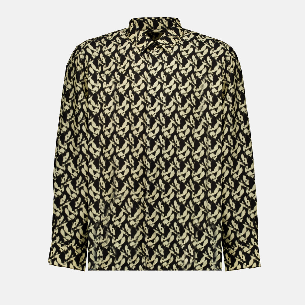 Shirts Patterned Shirt Saint Laurent Black Man
