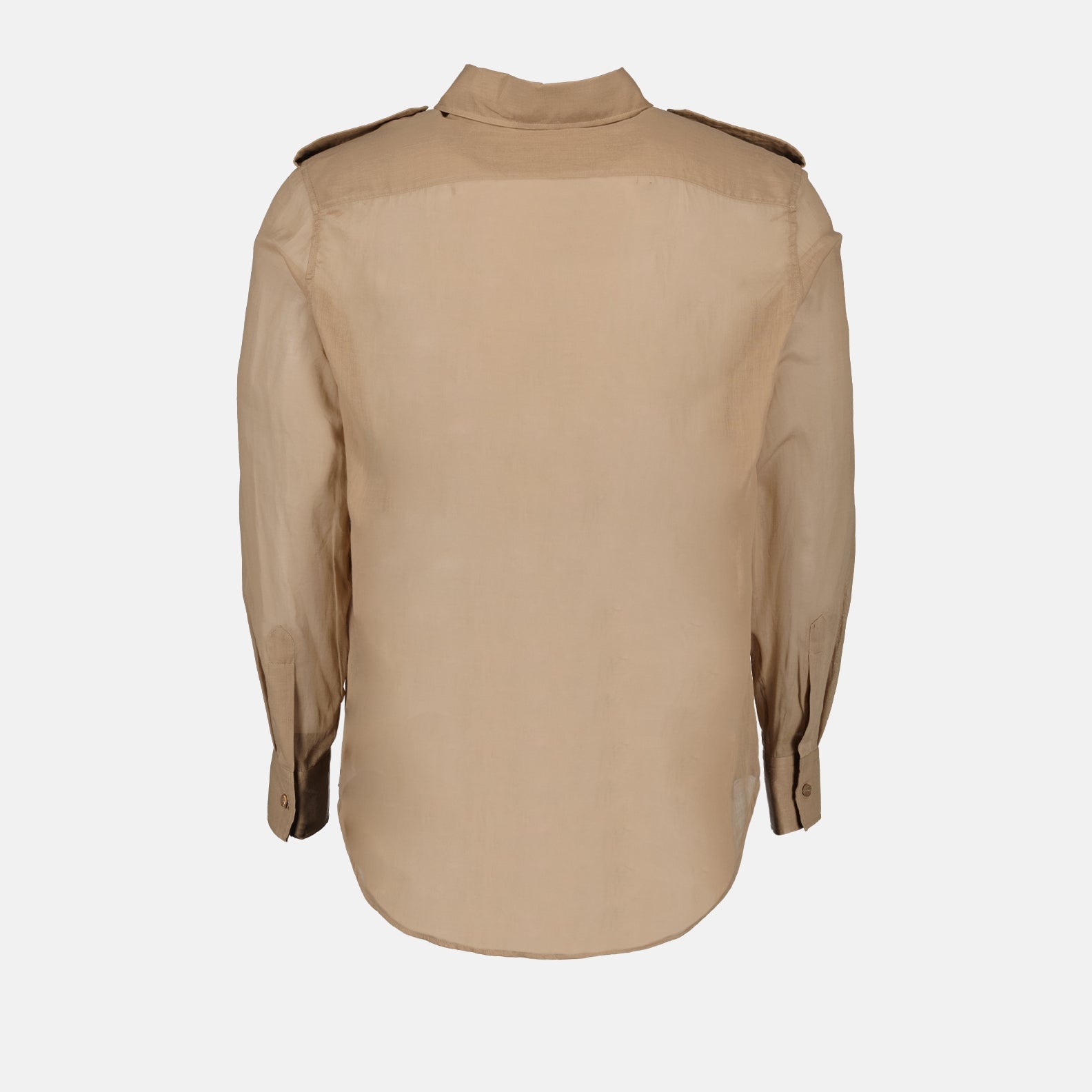 Chemise en voile de coton beige