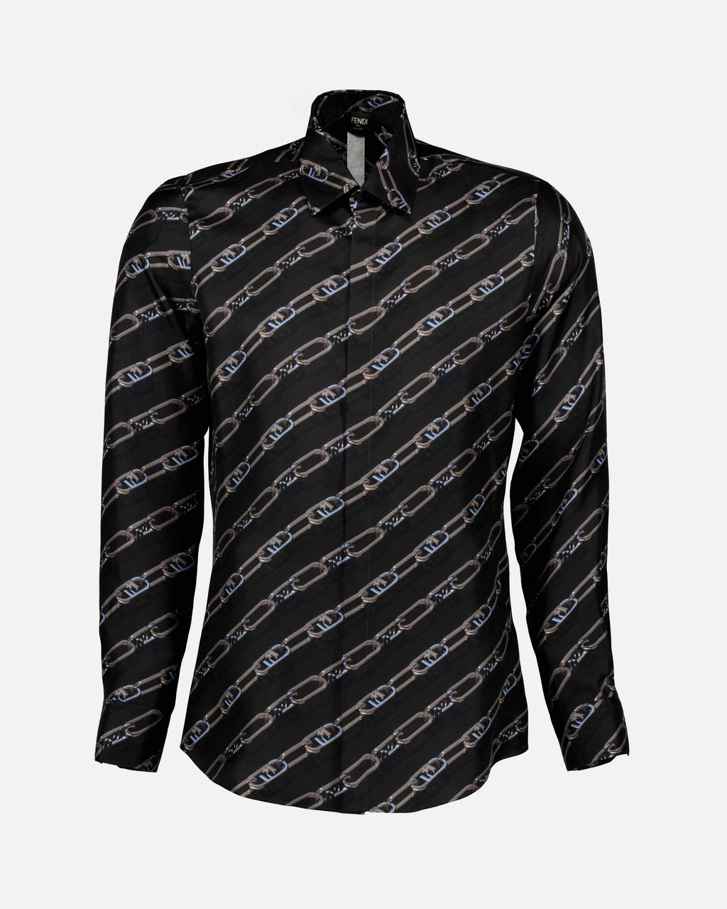 シャツ フェンディ オロック シャツ Fendi 青 男