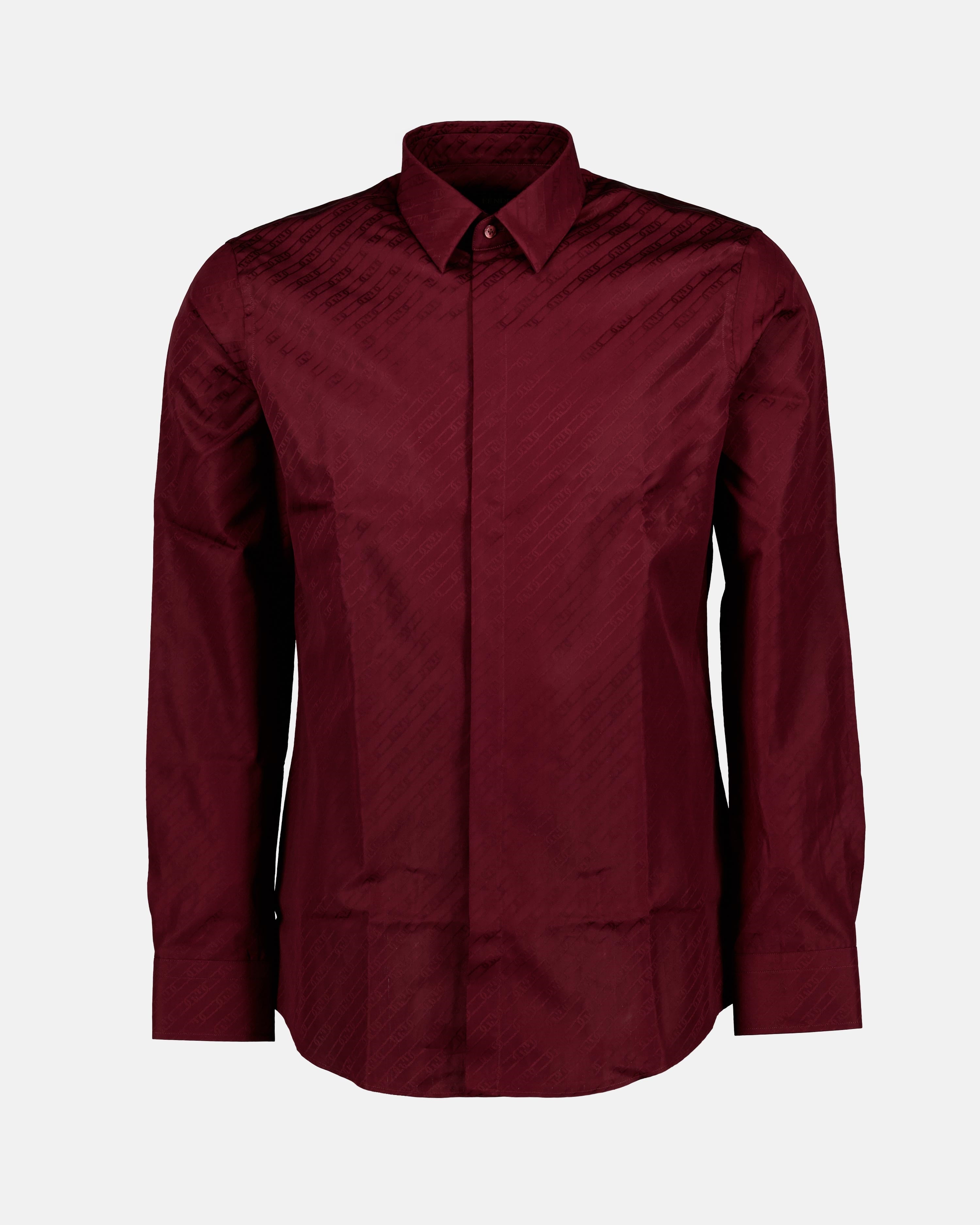 Chemise Fendi O'Lock Fendi pour Homme Bordeaux
