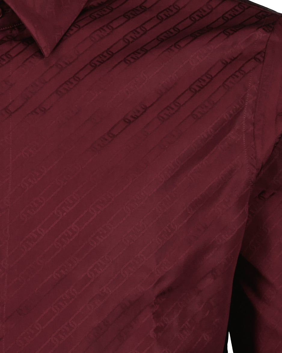 Chemises Chemise Fendi O'Lock Fendi pour Homme Bordeaux Fendi Bordeaux Homme