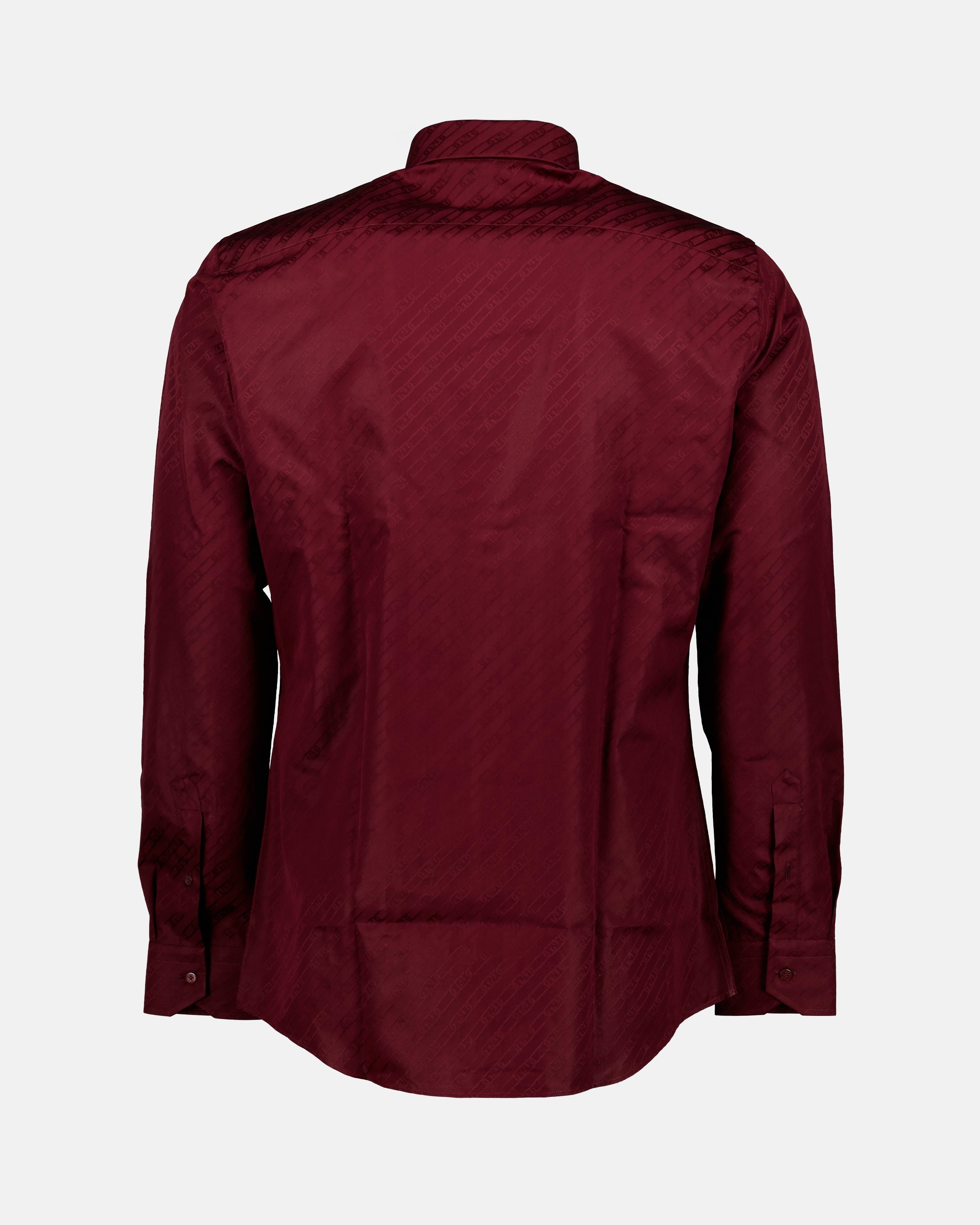 Chemises Chemise Fendi O'Lock Fendi pour Homme Bordeaux Fendi Bordeaux Homme