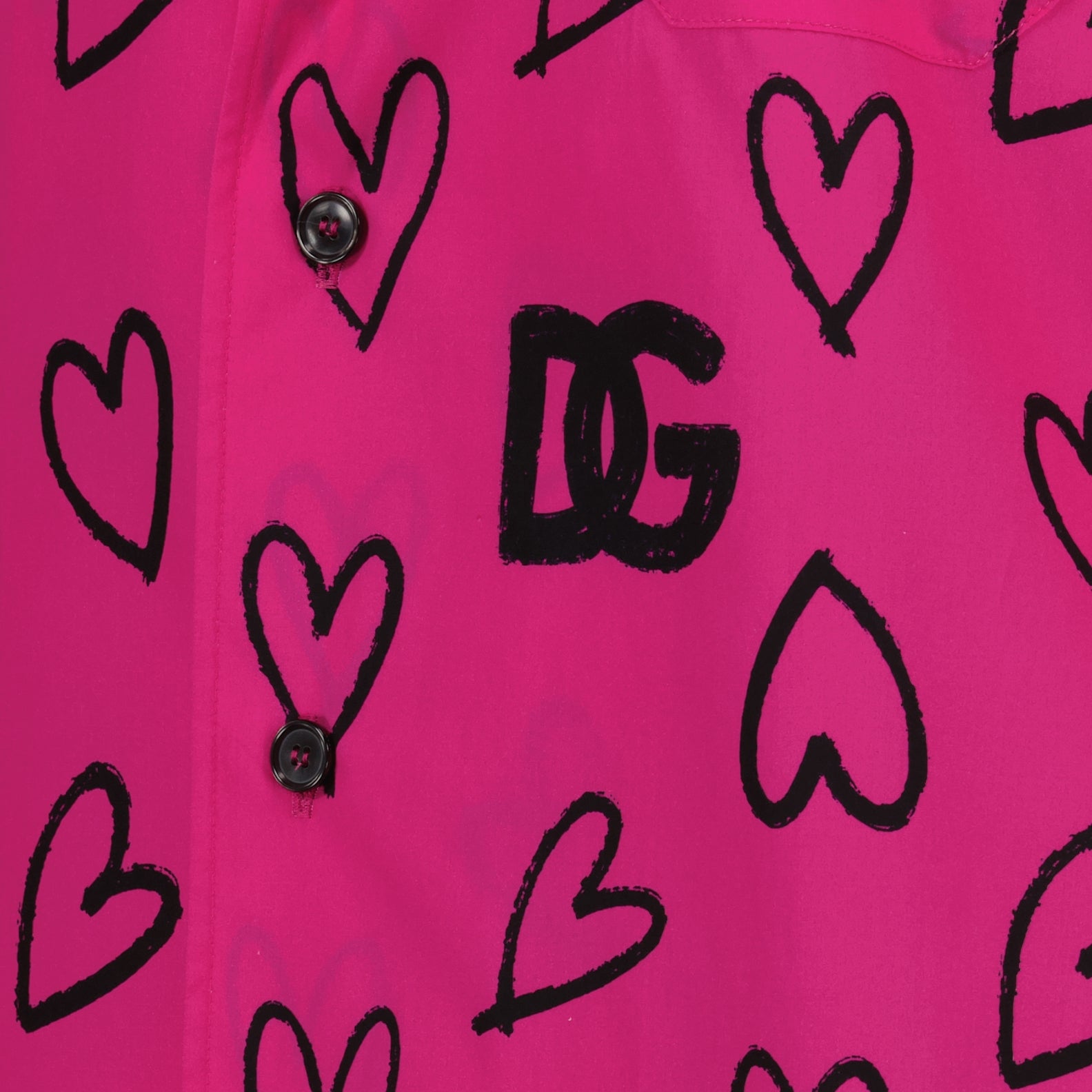 Chemises Chemise imprimé DG Cœurs Dolce & Gabbana Rose Homme