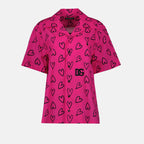 Chemises Chemise imprimé DG Cœurs Dolce & Gabbana Rose Homme