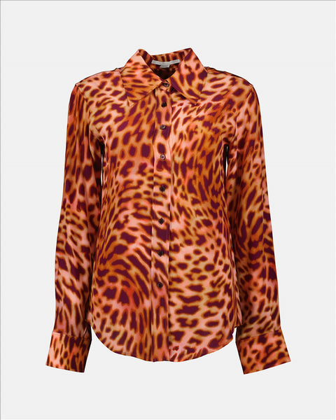 ステラマッカートニー ヒョウ柄ニット レオパード　モヘア chemise-imprime-leopard-