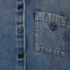Hemden Chemise en denim Bleu Prada Blau Femme