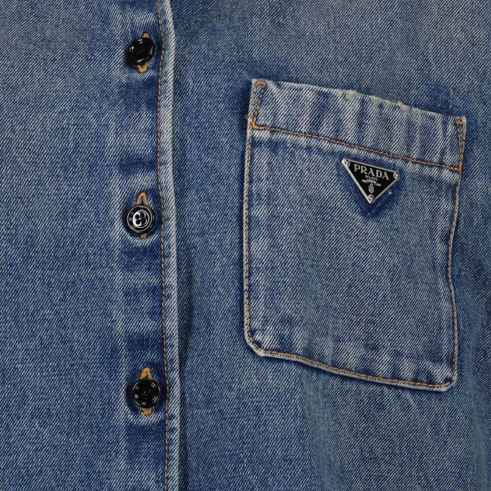 Hemden Chemise en denim Bleu Prada Blau Femme