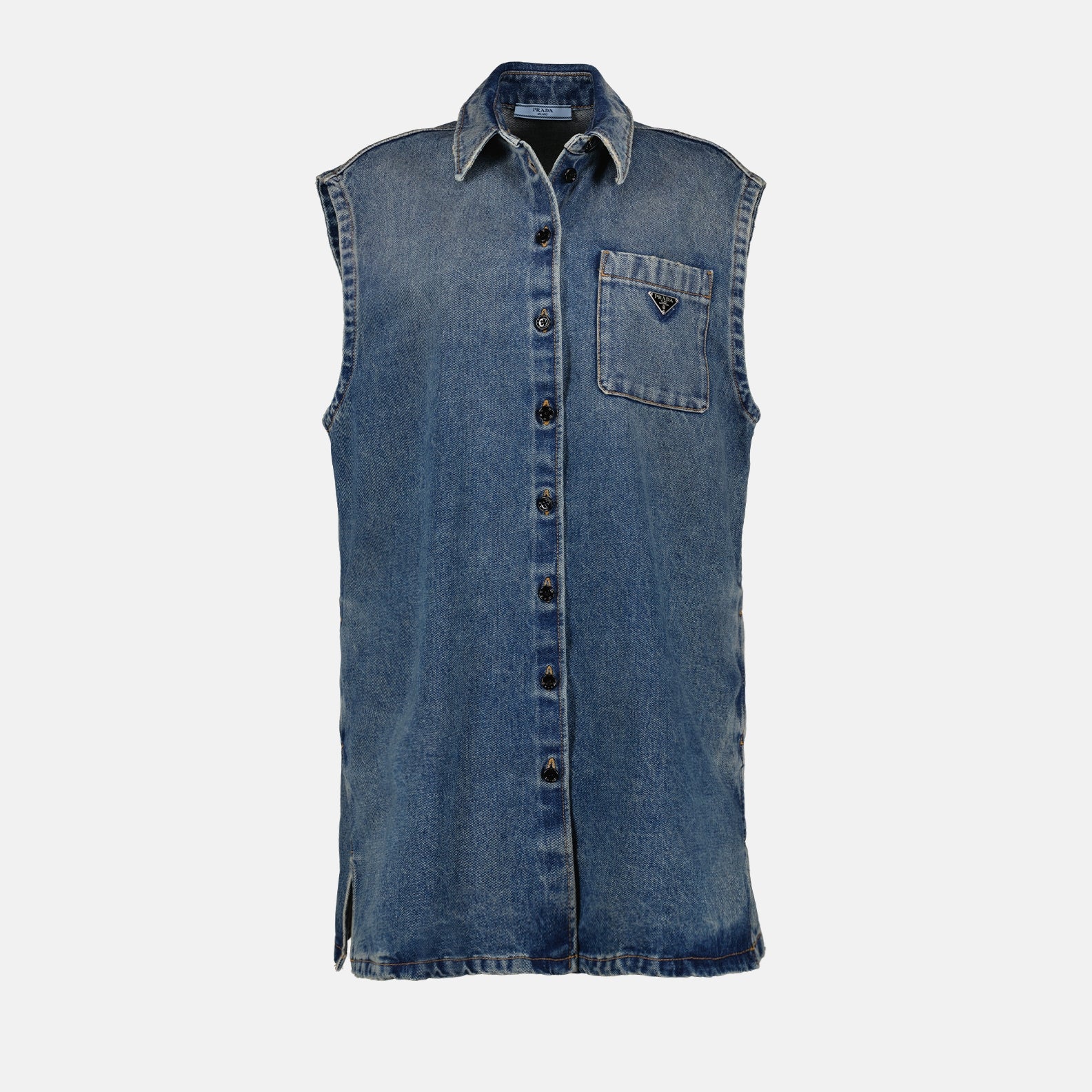 Hemden Chemise en denim Bleu Prada Blau Femme