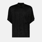 Chemise oversize en soie mate et brillante