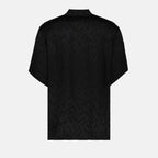 Chemise oversize en soie mate et brillante