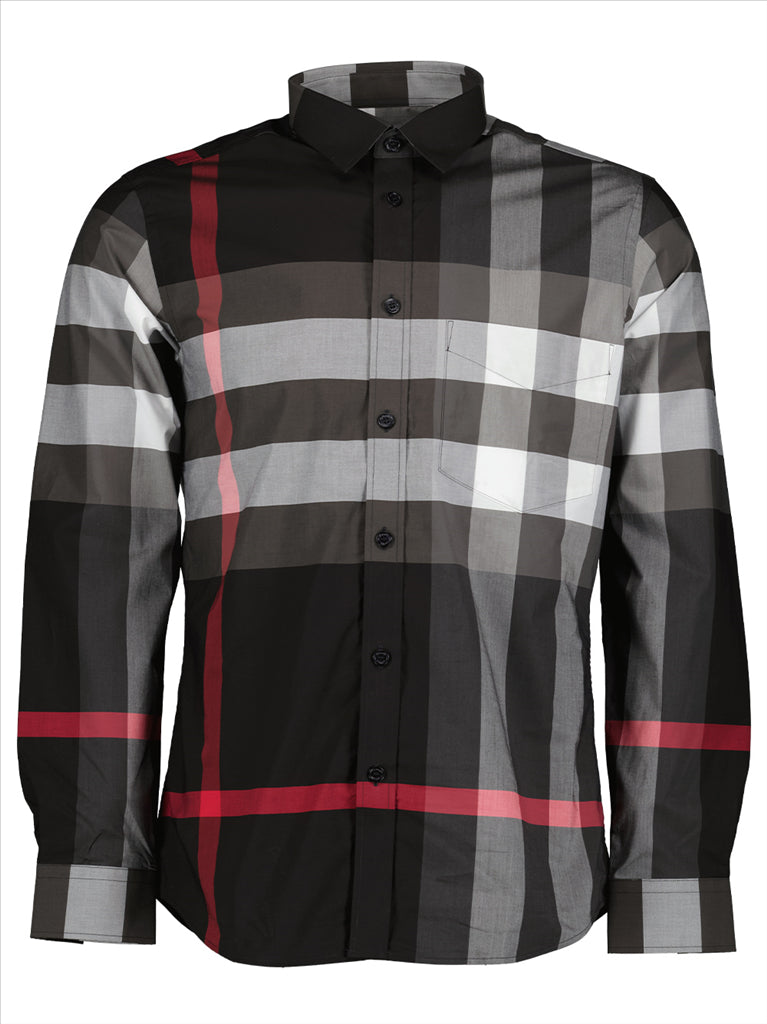 Camisas Chemise Somerton Burberry Cinza Homme