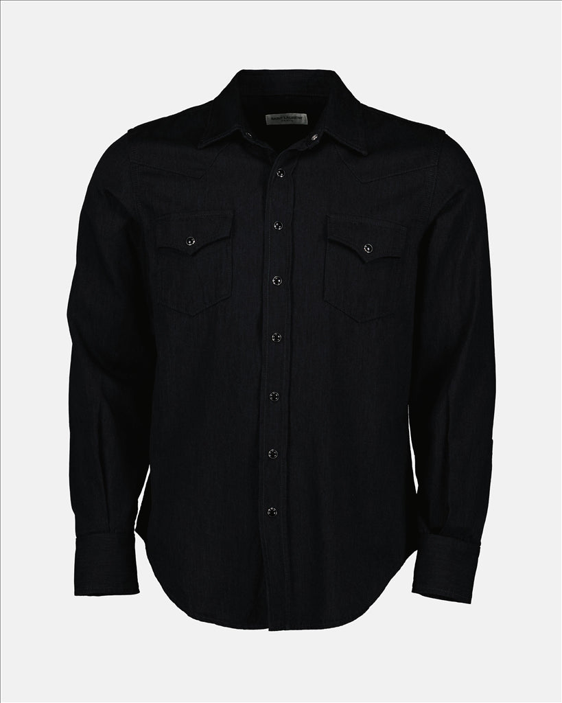 Hemden Chemise Western Saint Laurent Schwarz Homme