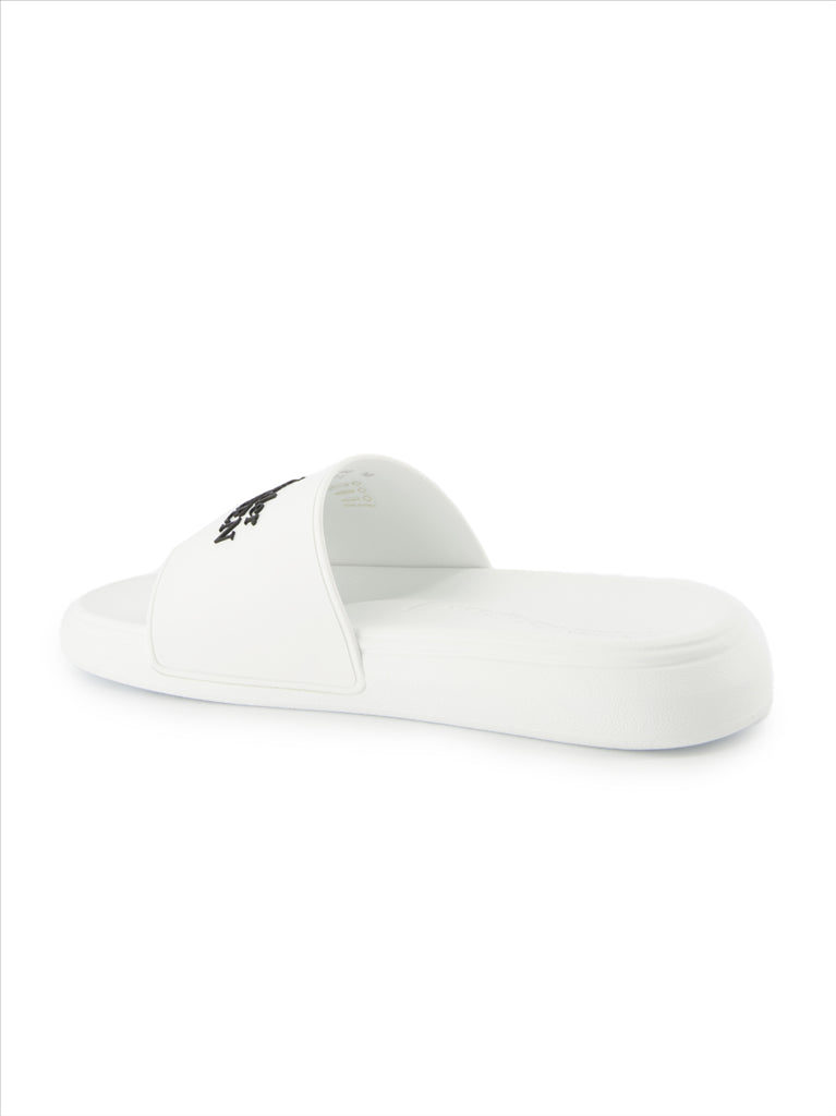Open shoes Logo slides Alexander McQueen White Man