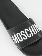 Chaussures ouvertes Claquette à logo Moschino Noir Homme