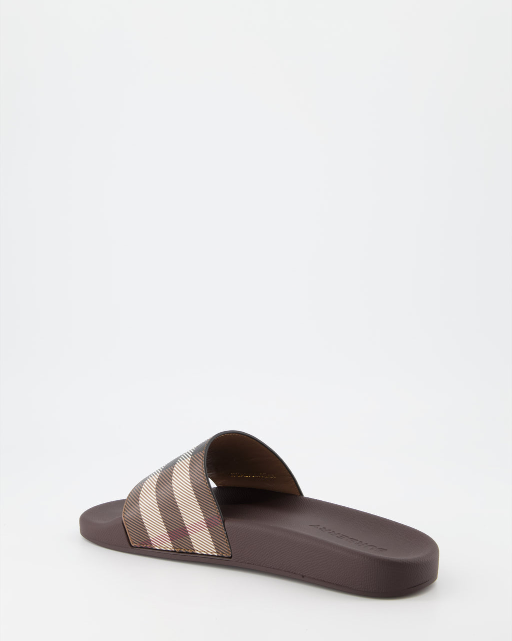 Chaussures ouvertes Claquettes à carreaux Burberry Marron Homme