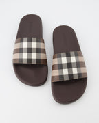 Chaussures ouvertes Claquettes à carreaux Burberry Marron Homme