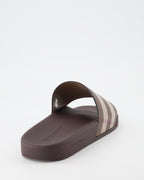 Chaussures ouvertes Claquettes à carreaux Burberry Marron Homme